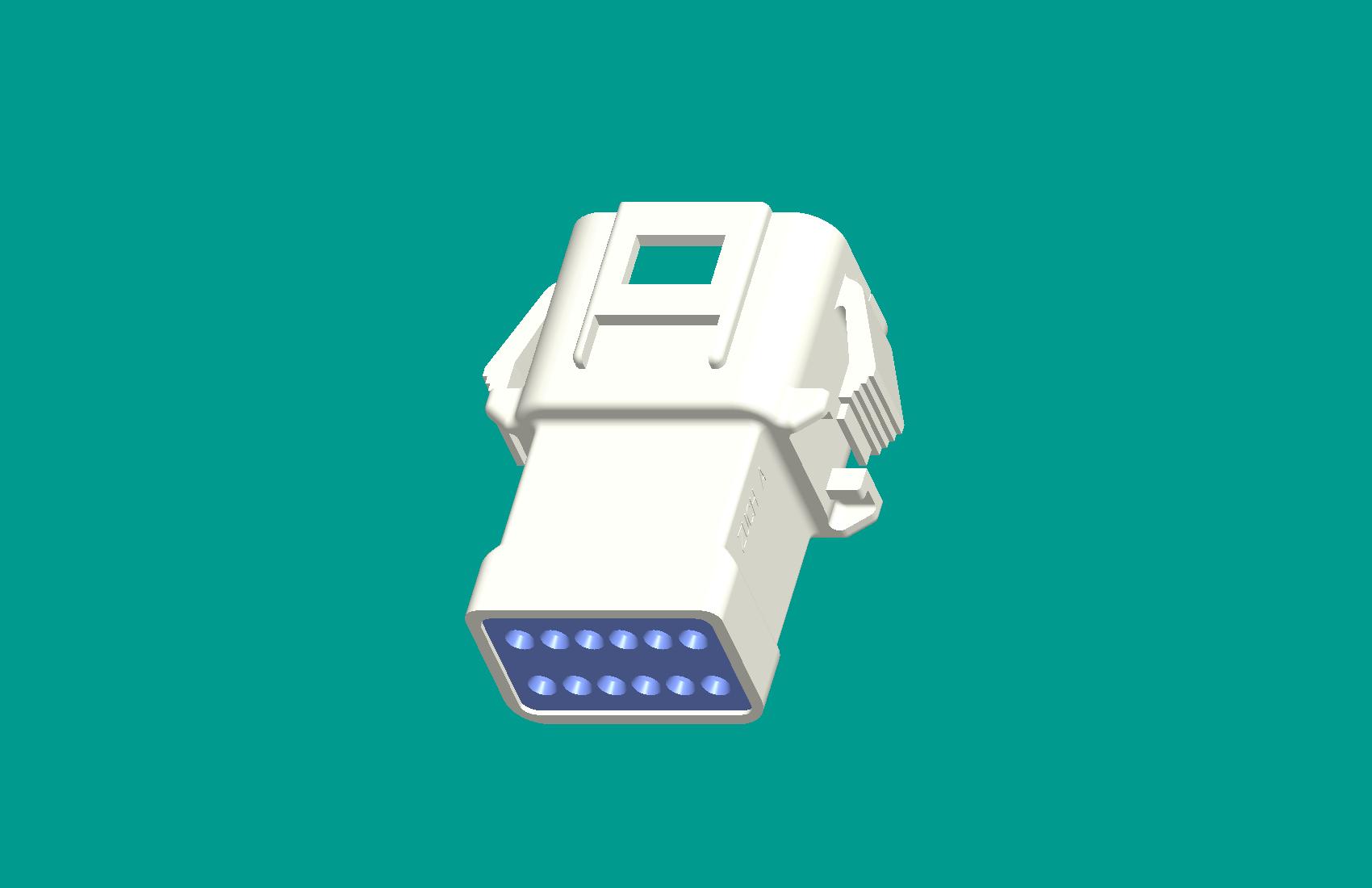 2.0間距雙排插座12位本色