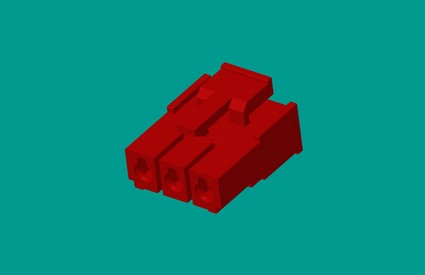 2.1洗衣機(jī)塑件-3孔紅色