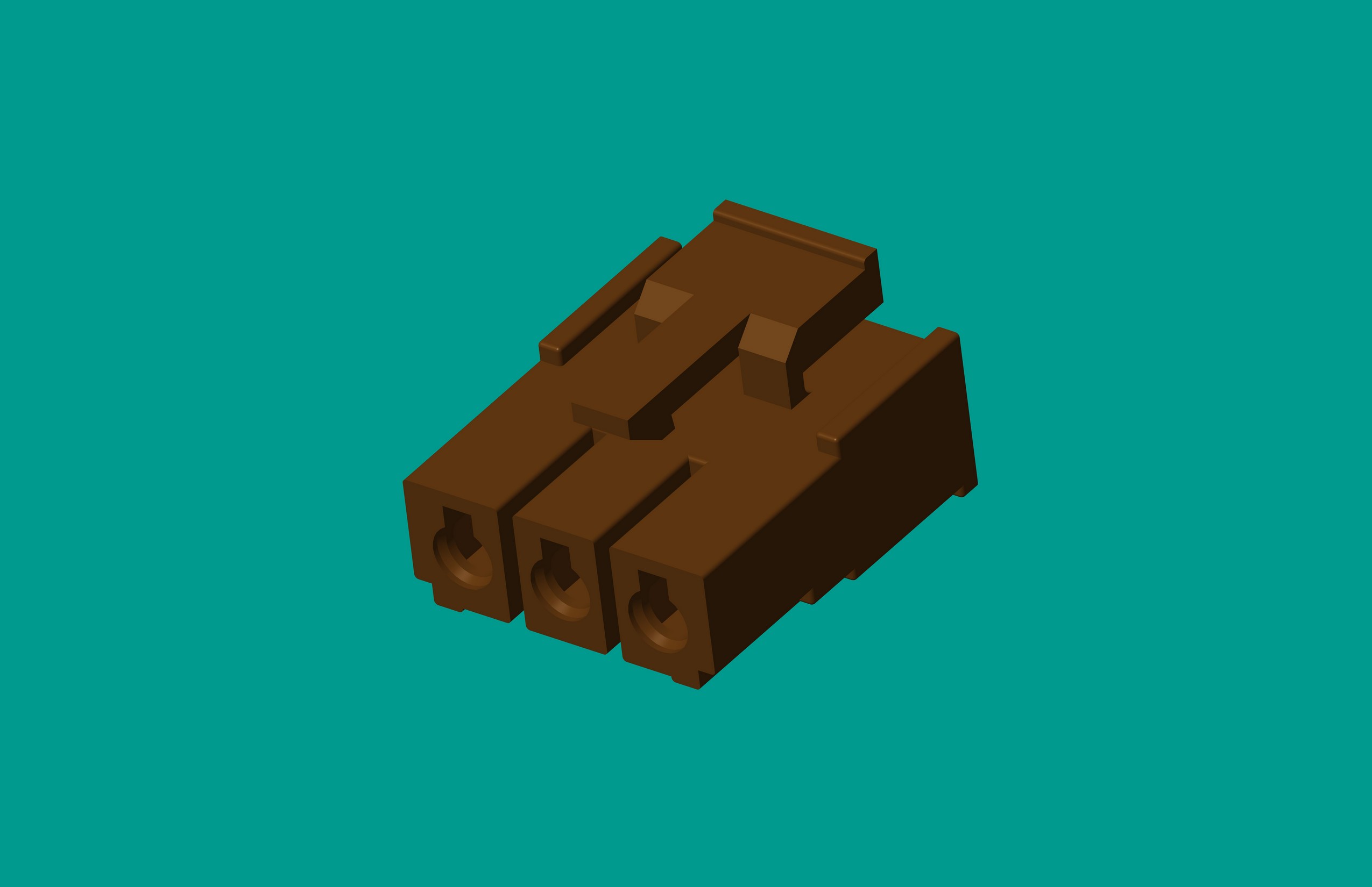 2.1洗衣機(jī)塑件-3孔棕色